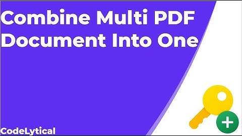 How To Combine And Merge Multiple PDF Document Into Single one Using Nitro Pro PDF