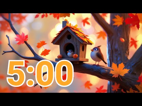 5-Minute Cozy Autumn Birds Timer – Relaxing Fall Countdown