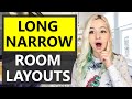 LONG AND NARROW ROOM LAYOUTS | HOW TO DESIGN A LONG AND NARROW ROOM