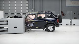 2021 Ford Bronco driver-side small overlap IIHS crash test