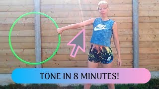 Tone your arms with a FUN hulahoop workout // triceps arm workout