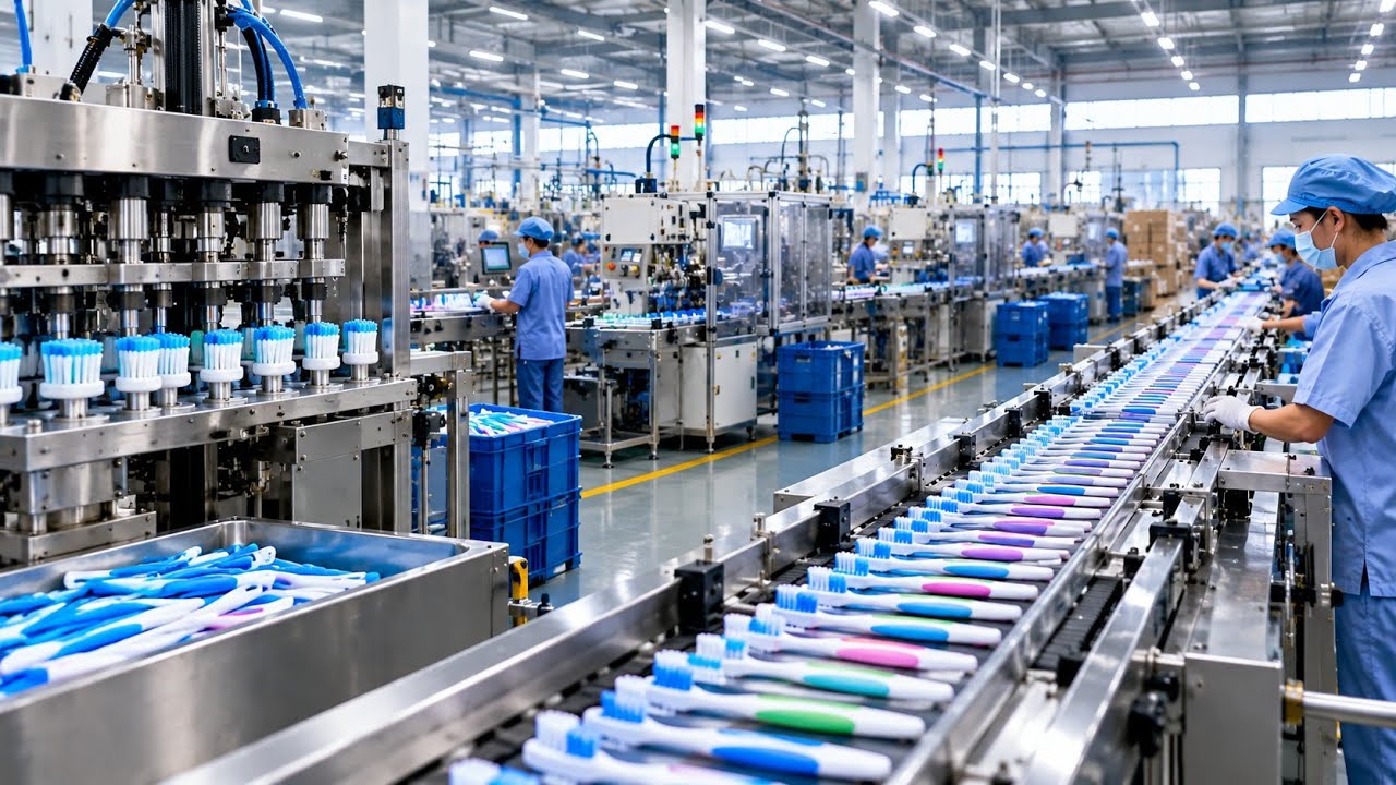 Toothbrush Factory T How Toothbrushes Are Made: Inside a Modern Toothbrush Factory - YouTube