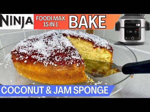 Ninja Foodi Recipe *Bake* Coconut x Jam Sponge | Easy Cake Recipe