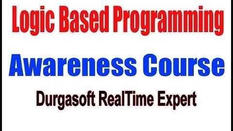 LOGIC BASED Programming by Mr. Prakash Babu Sir