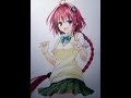 とらぶるダークネスの黒咲芽亜を手書きで書いてみた Drawing Mea Kurosaki of To Love-Ru Darkness