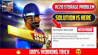 Real cricket 20 storage permission restricted problem | How to allow access storage permission Rc20