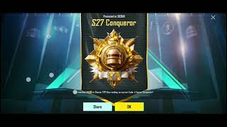 Finally Conqueror Ho Gaya 😍 S27 BGMI Conqueror | New Conqueror Animation 