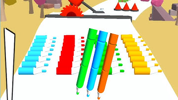 Crayon Rush 3D 7 Colors - Gameplay Walkthrough - Episode 1 - All Levels - Tutorial, 3D Games "