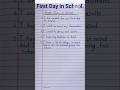 First Day in School / 5 lines on first day in school in English #shorts #ytshorts #firstdayofschool