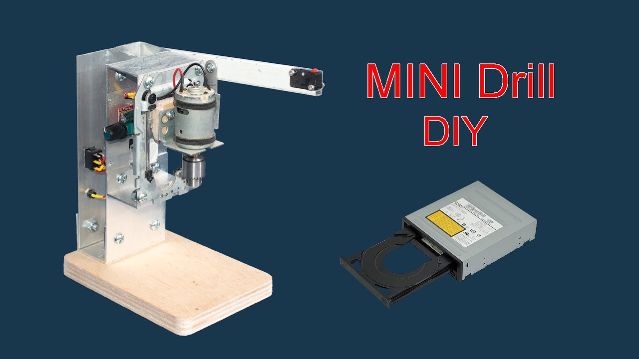 Make a mini drill using cd player slide rail | Mini drill machine - YouTube