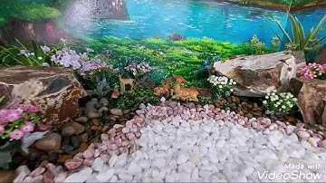 Small landscape gravel stairs - Tiểu cảnh tranh đá sỏi cầu thang - Mỹ thuật Lê Khải 0933711126