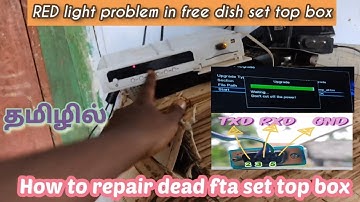 How to repair dead set top box free dish | How to solve red light problem| Software upgrade freedish