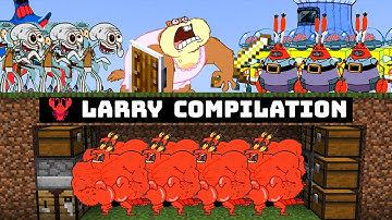 🦞 Larry Speedruns Minecraft - Mega Compilation | All Appearances
