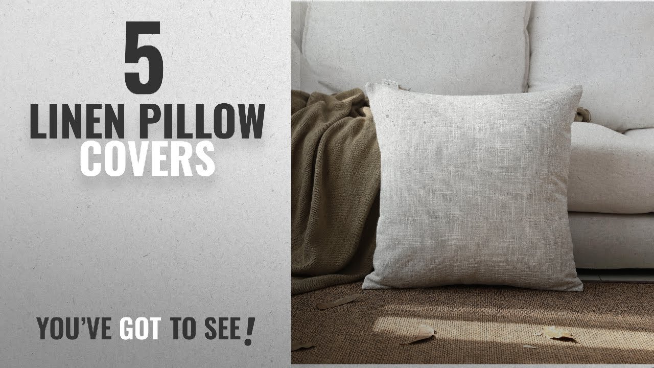 Top 10 Linen Pillow Covers [2018 ]: Kevin Textile Decor Lined Faux Linen Thick Euro Throw Cushion