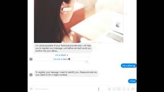 Clients identification chatbot demo version screenshot 4