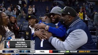 Anthony Edwards tells Ja Morant's dad 'Tell Dillon Brooks stop playin with me'