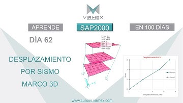Aprende SAP2000 en 100 días. Día 62: Desplazamientos por sismo en marco 3d