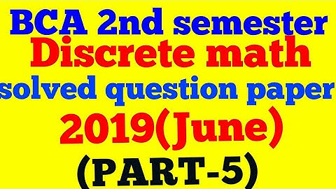2019(june) (part-5) solved question paper 2nd semester of BCA