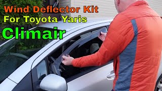 Installation of Wind Deflector kit for Toyota Yaris 2006-2012 Climair CLI0033415 screenshot 4