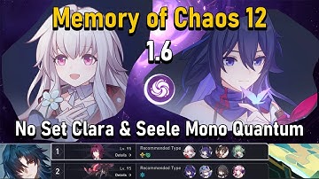 F2P MOC 12 - E0 No Set Bonus Clara & E0 Seele Mono Quantum ft. Ruan Mei - Honkai Star Rail