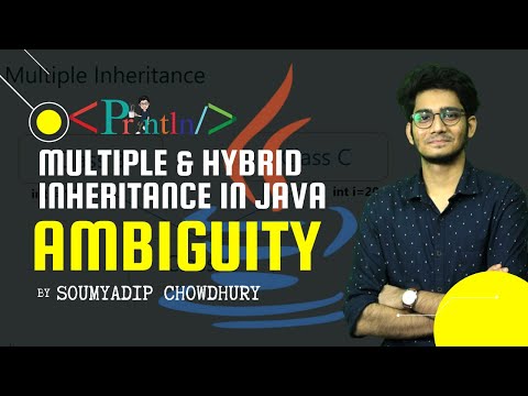 #4.7 Multiple and Hybrid Inheritance in Java | Ambiguity | Println