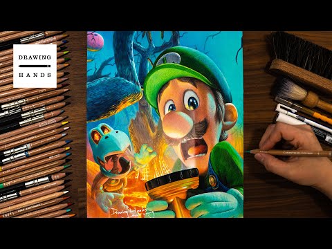 Drawing The <strong>Super</strong> <strong>Mario</strong> Bros. Movie - Luigi [Drawing Hands]