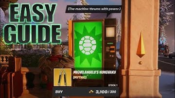 Easily complete Purchase Ninja Turtle Weapons from vending machine - Fortnite x TMNT Quest