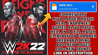 WR3D 2K23 BEST MOD RELEASED/ PYRO ENTRIES,MULTIPLEPLYER,FREE  ROAM,MOVES,ARENA,TAUNTS,ATTIRE & LINK