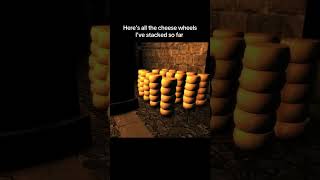Here’s all the cheese wheels I’ve stacked so far in Skyrim #skyrim #elderscrolls #cheese