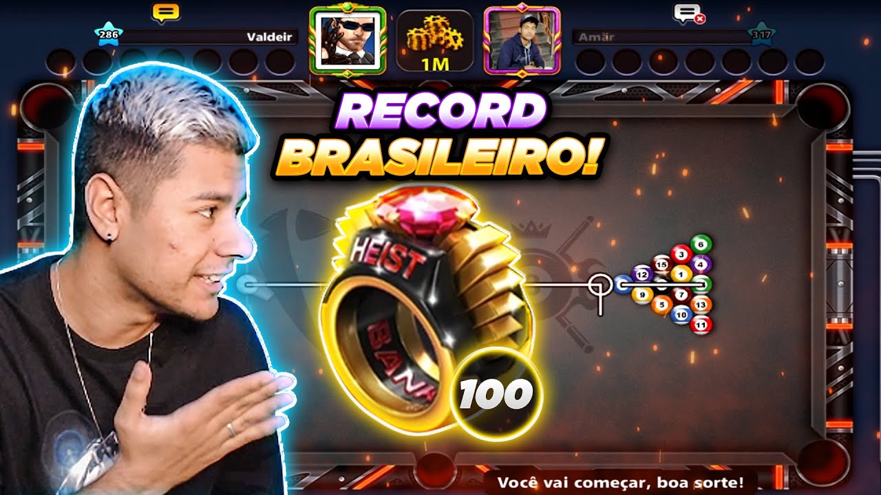 O REI DA SINUCA ONLINE!! FIZ UMA TABELA ÉPICA INCRÍVEL AO VIVO NO 8 BALL  POOL! 