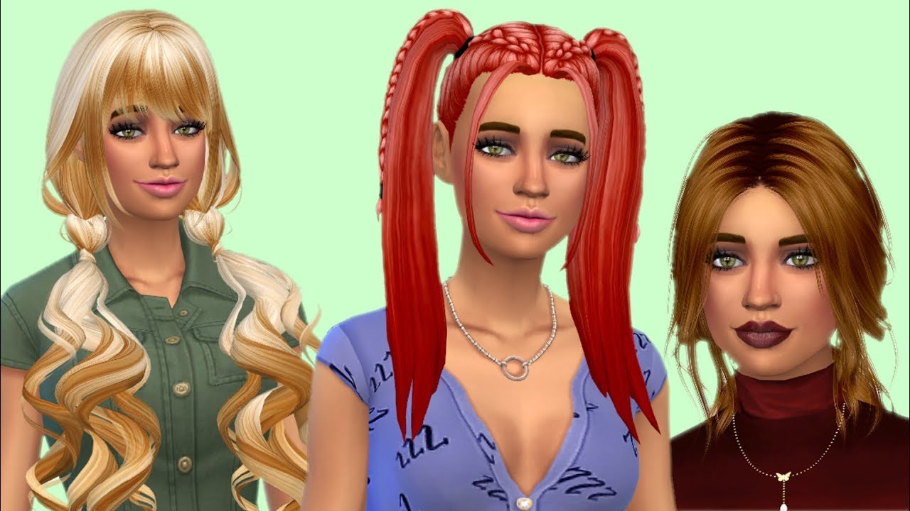 CC SIMS 4 📥DESCARGA!! 🤩 CABELLO 💜 PELO 💚 PEINADOS 💜