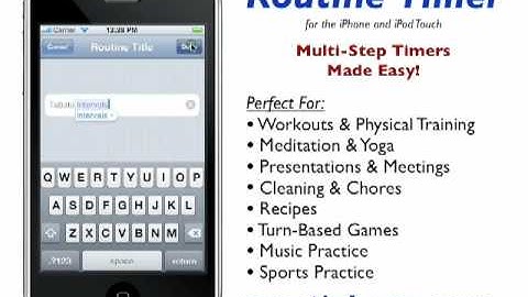Countdown Timer Software - Routine Timer for iPhone & iPod Touch
