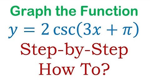 How to Graph the Cosecant Function y=2 csc(3x+pi)