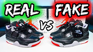 ⚠REAL vs FAKE (REPLICA,UA) JORDAN 4 BRED REIMAGINED⚠ APRENDE A DISTINGUIRLAS!