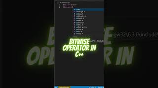 BITWISE OPERATOR IN C++/CPP