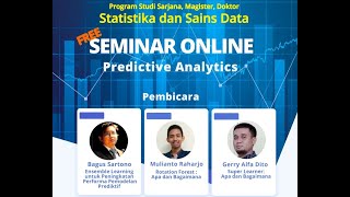 Seminar online ini merupakan seri pertama dari serangkaian yang
diselenggarakan oleh program studi statistika dan sains data,
departemen f...