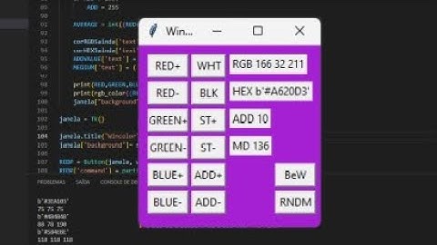 WinColor v.2  -  Janela Que Muda De Cor - Python + Tkinter