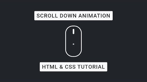 Learn How To Create A Scroll Down Animation With HTML And CSS In This FREE Tutorial!