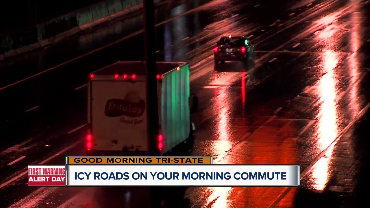 Icy roads expected for morning commute - YouTube