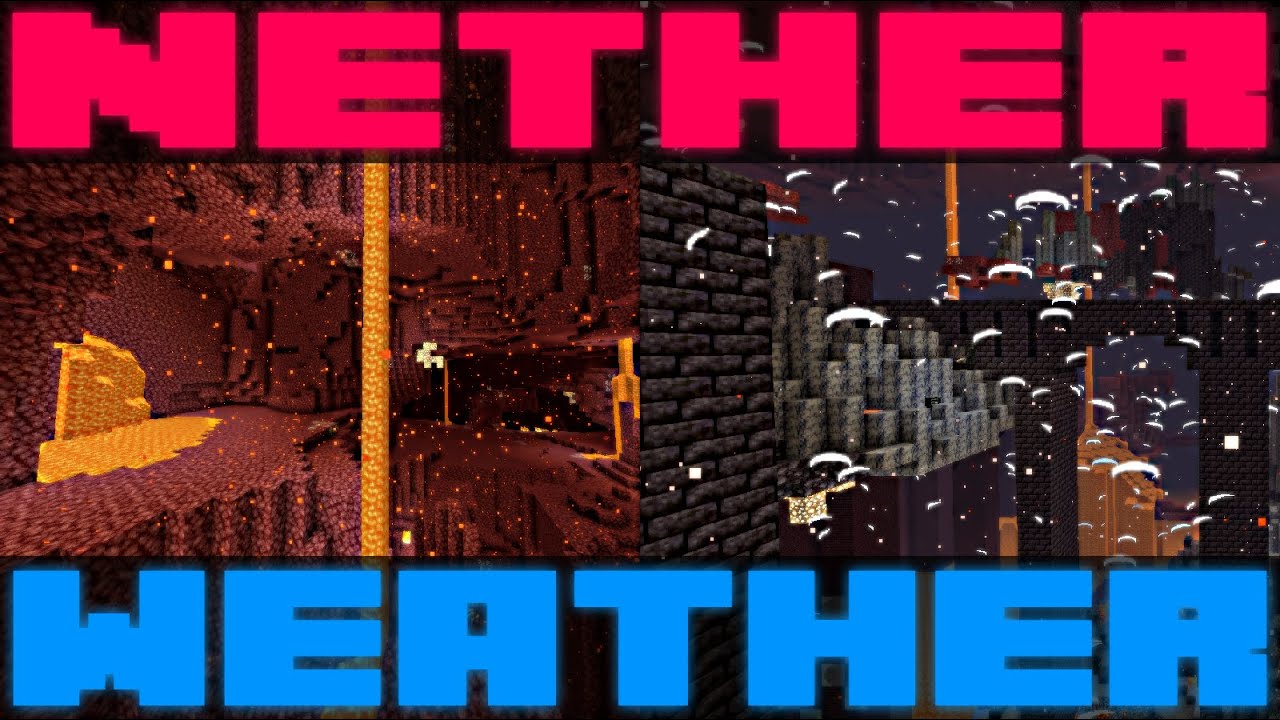 NETHER WEATHER (lavafalls and storms) - Minecraft 1.16.4 data pack ...
