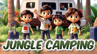 Lily , Max & Emily | Jungle Camping Adventure | Kids Stories In English | Short Jungle Stories..!