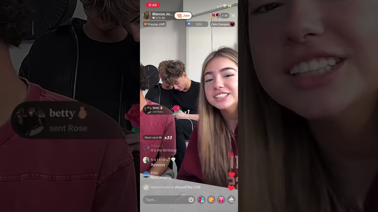 Not full live but Marcus live on TikTok