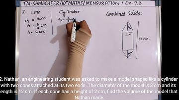 Exercise 7.3 || Problem 2 || 10th Standard || TN Samacheer || Maths || Chapter 7 || MENSURATION
