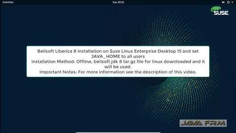 Bellsoft Liberica 8 Installation on Suse Linux Enterprise Desktop 15 and set JAVA_HOME to all users