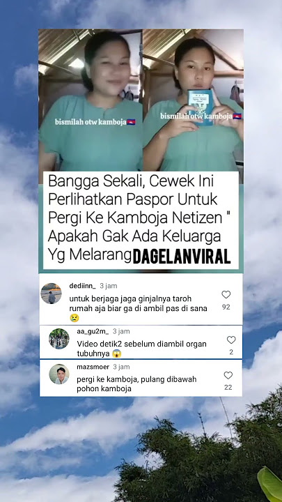 Viral! Pamer Paspor, Wanita ini Nekat Pergi ke Kamboja? Gak Bahaya Ta?🤔 #shorts