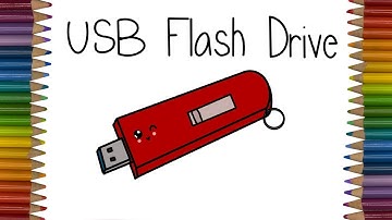 How to Draw a  USB Flash Drive | Easy Drawing Tutorials for Kids by Colours and Wonders