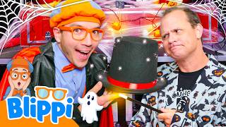 blippi learns halloween magic tricks