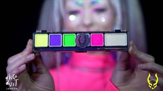 Cyberdog X Disco Dust London. Uv Makeup Tutorial Series Look1. Space Glam
