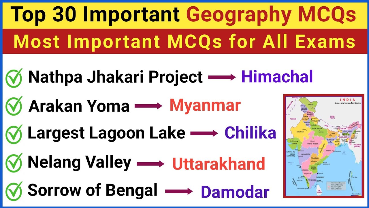 Top 30 Most Important Geography Questions and Answers | Geography GK ...