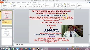 Cantilever Beam Analysis - Demo -Using Ansys Mechanical APDL-Problem 2 -Session 1
